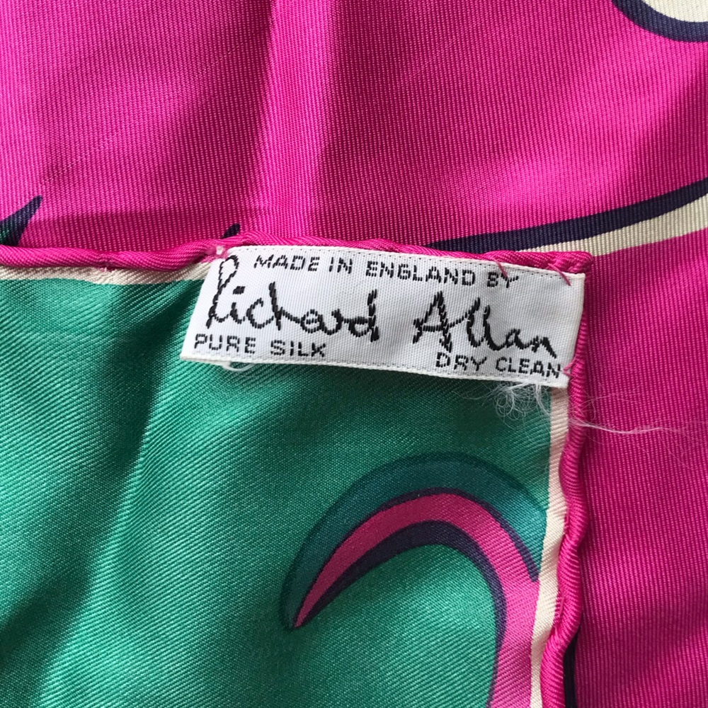 Vintage Richard Allan Silk Scarf - Picture 3 of 3